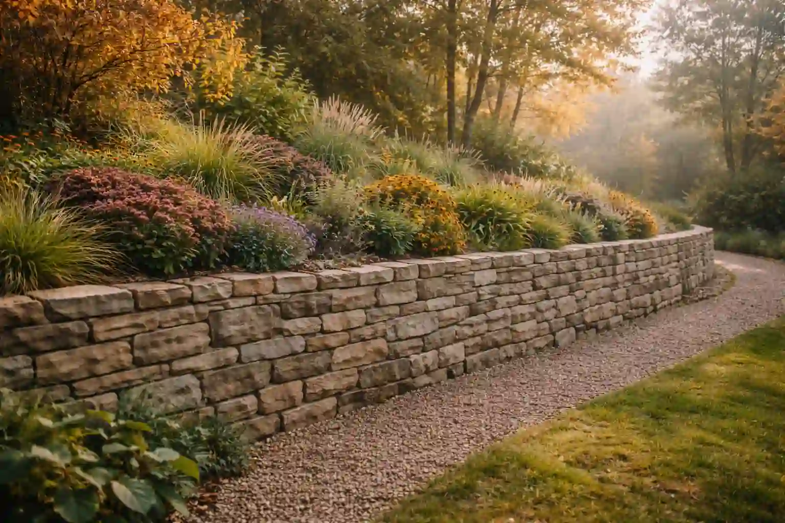 Garden walls and retaining walls in Fife by Paveway building specialists
